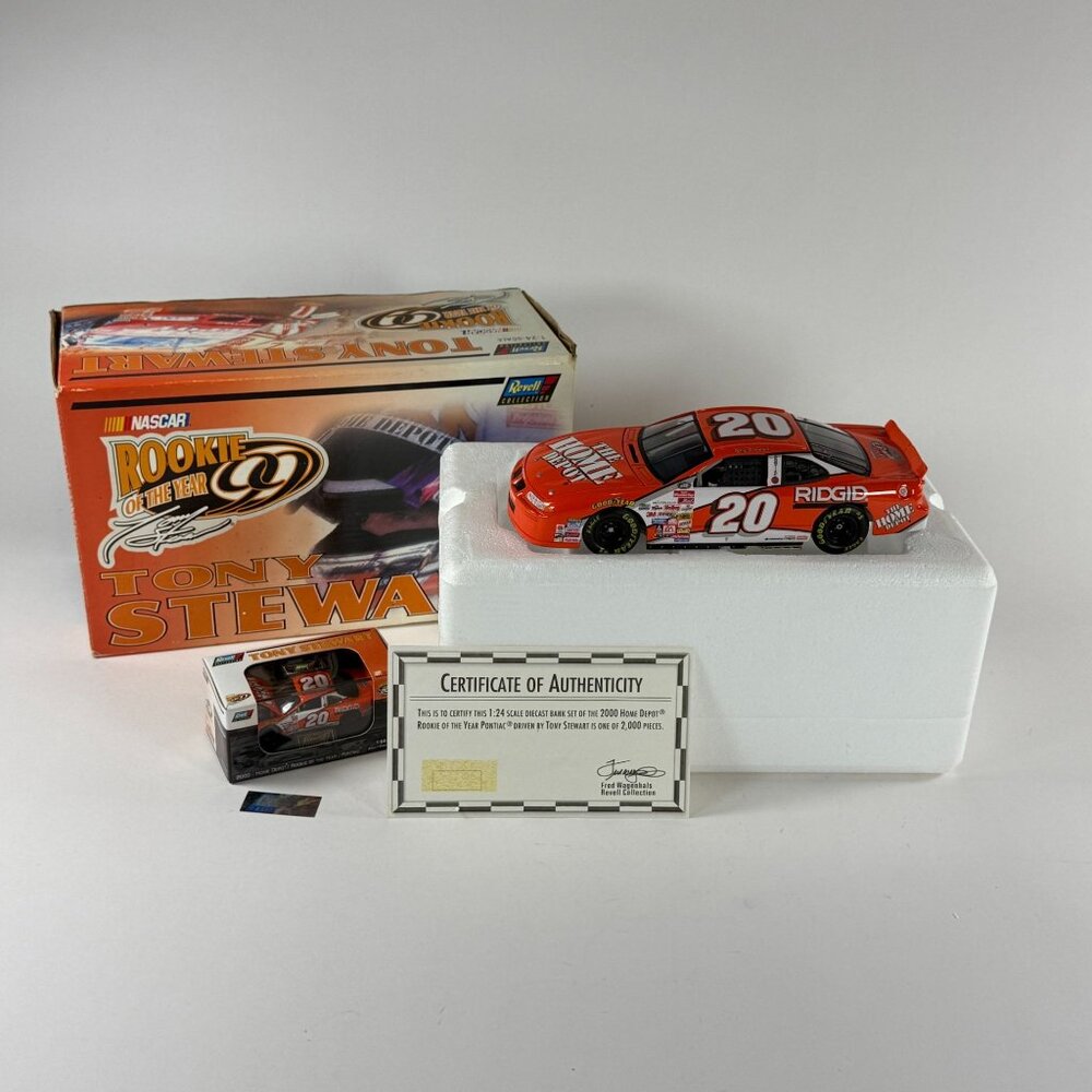 Vintage 2000 Revell Tony Stewart Home Depot Rookie of the Year 1/24 Bank